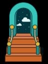 Decorative stairs illustration